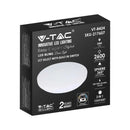 24W(2600Lm) LED plafons, IP20, balts piena krāsā, apaļš, 3in1(maināma gaismas temperatūra 3000K,4000K,6400K), V-TAC