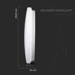 24W(2600Lm) LED plafons, IP20, balts piena krāsā, apaļš, 3in1(maināma gaismas temperatūra 3000K,4000K,6400K), V-TAC