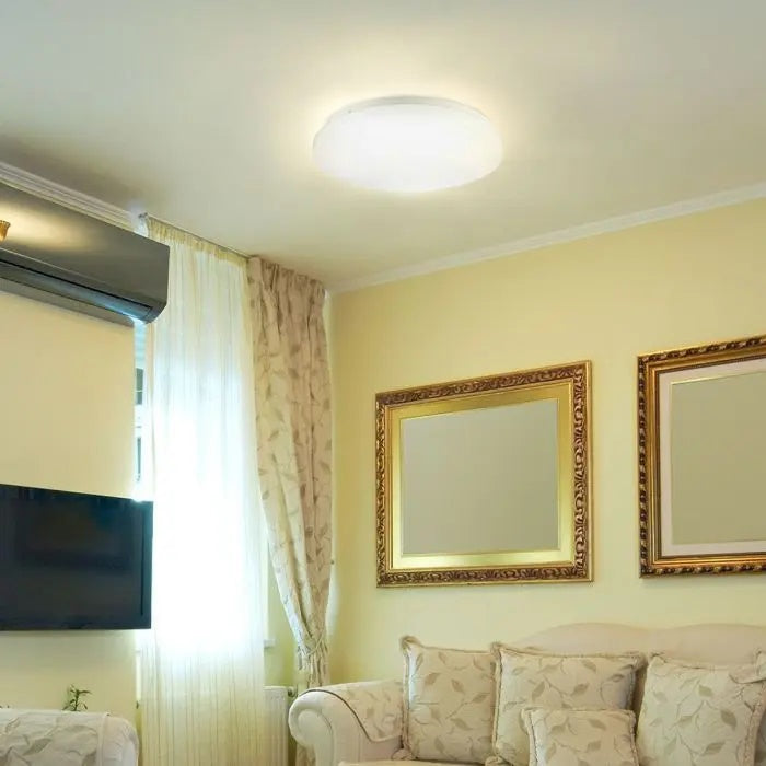 24W(2600Lm) LED plafons, IP20, balts piena krāsā, apaļš, 3in1(maināma gaismas temperatūra 3000K,4000K,6400K), V-TAC