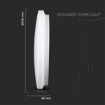36W(3900Lm) LED-poster, IP20, mjölkfärgad, rund, 3in1(variabel ljustemperatur 3000K,4000K,6400K), V-TAC