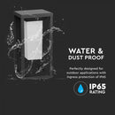 2W(220Lm) 5.5V V-TAC SAMSUNG 50 LED solārais dārza gaismeklis, IP65, pelēks, silti balta gaisma 3000K