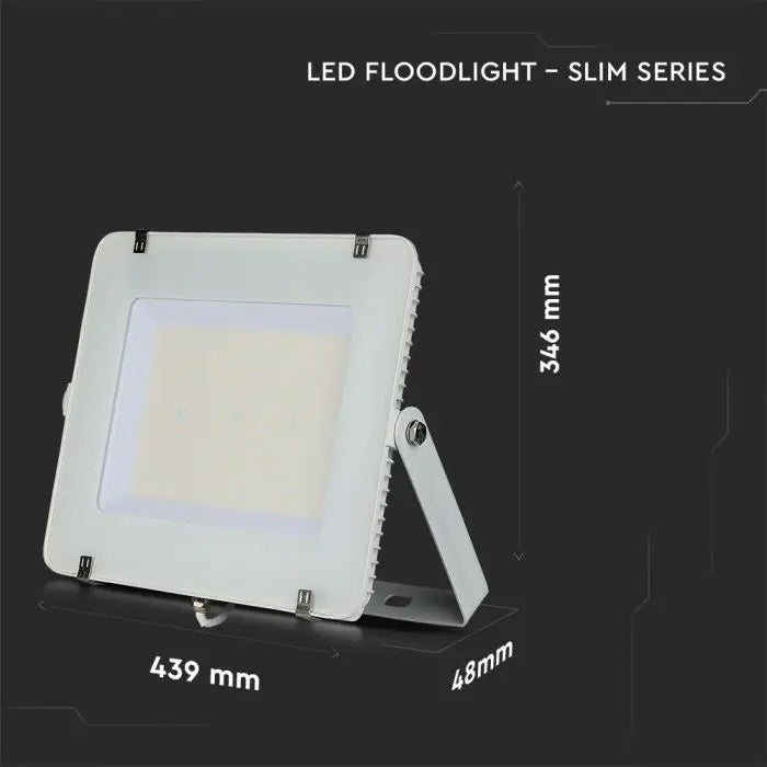 300W(34500Lm) LED Prožektors V-TAC SAMSUNG, IP65, garantija 5 gadi, balts ar baltu stiklu, neitrāli balta gaisma 4000K