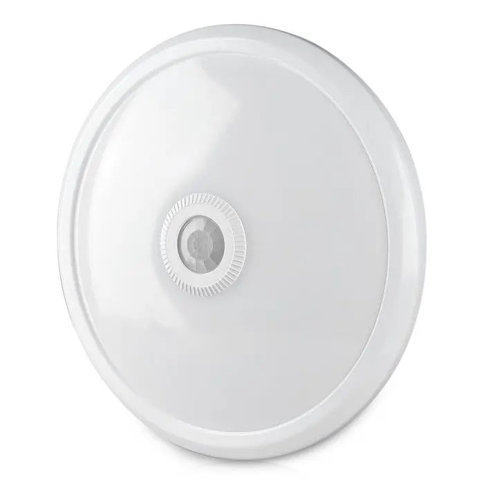 12W(1000Lm) LED poster, white, round, IP20, V-TAC SAMSUNG, with motion sensor, 5 years warranty, cold white 6400K