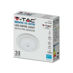 12W(1000Lm) LED poster, white, round, IP20, V-TAC SAMSUNG, with motion sensor, 5 years warranty, cold white 6400K