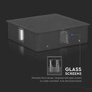 4W(428Lm) LED sienas gaismeklis, V-TAC, IP65, melns, kvadrāta, silti balta gaisma 3000K