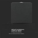 4W(428Lm) LED sienas gaismeklis, V-TAC, IP65, melns, kvadrāta, silti balta gaisma 3000K