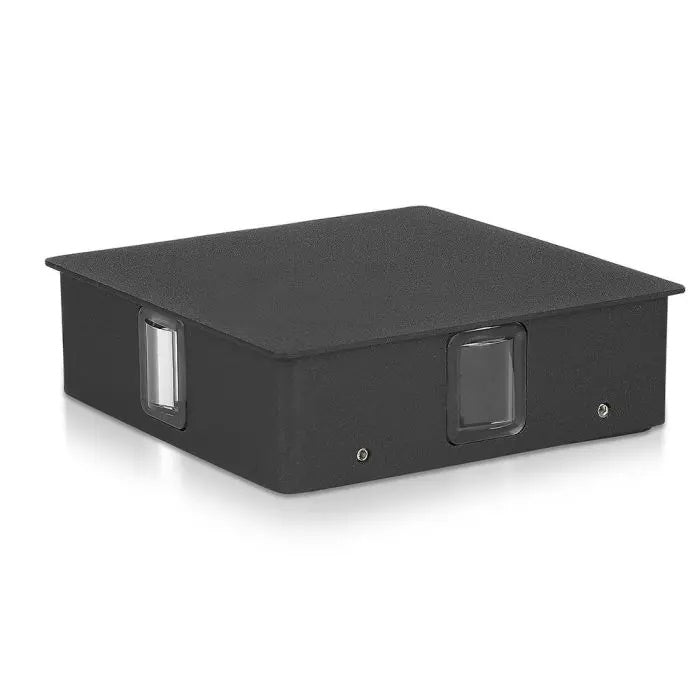 Настенный светодиодный светильник 4W(428Lm), V-TAC, IP65, черный, квадратный, теплый белый свет 3000K