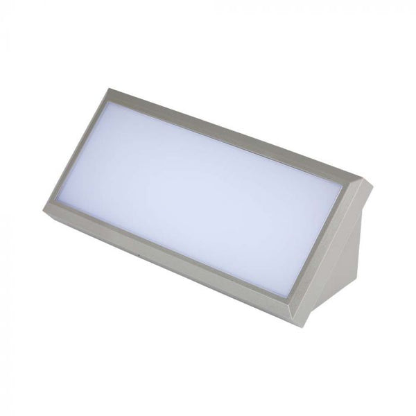 Фасадный светодиодный светильник 12W(1250Lm), квадратный, V-TAC, IP65, серый, нейтральный белый 4200K