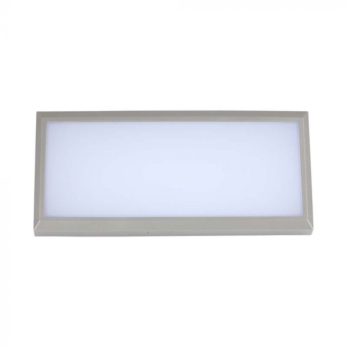 12W(1250Lm) LED Facade light, square shape, V-TAC, IP65, gray, cold white light 6400K
