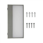 9W(850Lm) LED sienas gaismeklis, V-TAC, IP65, pelēks, kvadrāta, neitrāli balta gaisma 4000K