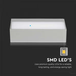 9W(850Lm) LED wall light, V-TAC, IP65, gray, square, warm white light 3000K