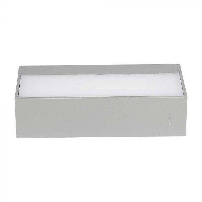9W(850Lm) LED wall light, V-TAC, IP65, gray, square, warm white light 3000K