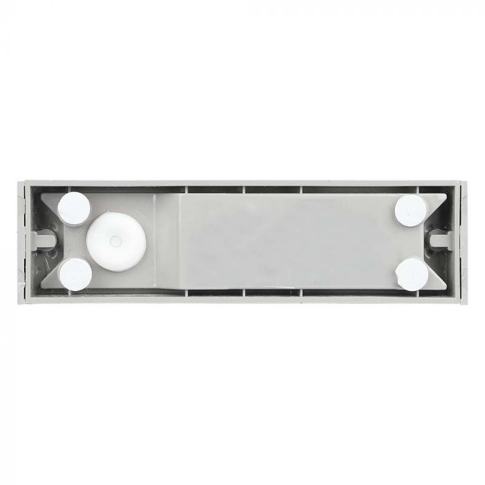 9W(850Lm) LED sienas gaismeklis, V-TAC, IP65, pelēks, kvadrāta, neitrāli balta gaisma 4000K