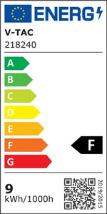 9W(850Lm) LED sienas gaismeklis, V-TAC, IP65, pelēks, kvadrāta, neitrāli balta gaisma 4000K