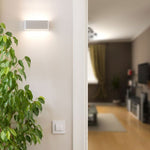 12W(1150Lm) LED-väggarmatur, V-TAC, IP65, grå, fyrkantig, kallvit 6400K