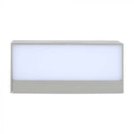 12W(1150Lm) LED-väggarmatur, V-TAC, IP65, grå, fyrkantig, kallvit 6400K
