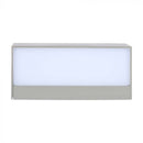 12W(1150Lm) LED sienas gaismeklis, V-TAC, IP65, pelēks, kvadrāta, neitrāli balta gaisma 4000K