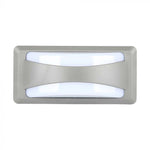 12W(1160Lm) LED fasādes gaismeklis, V-TAC, IP65, pelēks, kvadrāta, auksti balta gaisma 6400K