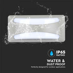 12W(1160Lm) LED fasādes gaismeklis, V-TAC, IP65, pelēks, kvadrāta, auksti balta gaisma 6400K