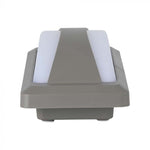 12W(1160Lm) LED fasādes gaismeklis, V-TAC, IP65, pelēks, kvadrāta, auksti balta gaisma 6400K