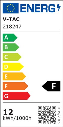 12W(1160Lm) LED fasādes gaismeklis, V-TAC, IP65, pelēks, kvadrāta, auksti balta gaisma 6400K