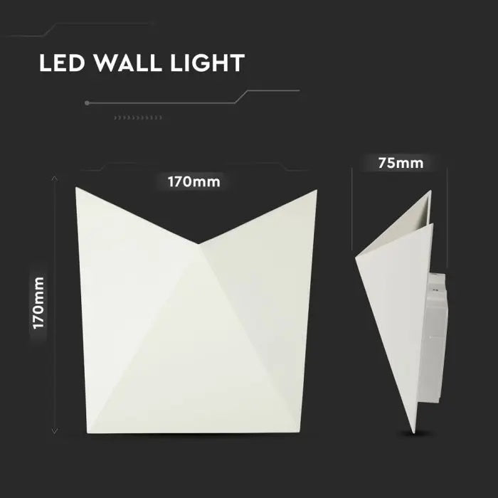5W(568Lm) LED Facade light, V-TAC, IP65, white, warm white light 3000K