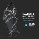 5W(568Lm) LED seinavalgusti, V-TAC, IP65, must, soe valge valgus 3000K