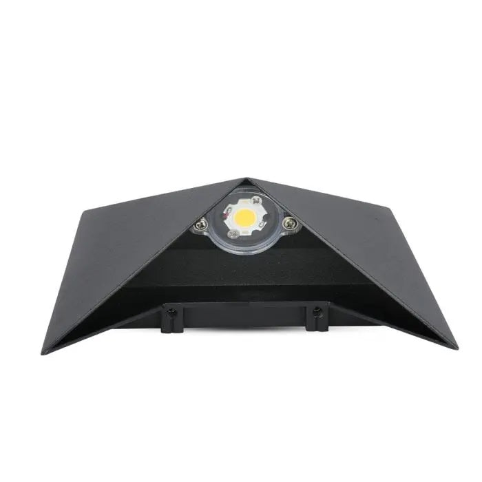 5W(568Lm) LED seinavalgusti, V-TAC, IP65, must, soe valge valgus 3000K