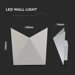 5W(645m) LED seinavalgusti, V-TAC, IP65, hall, neutraalne valge 4000K