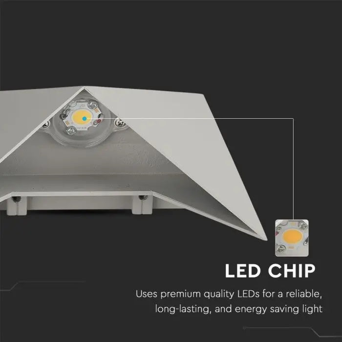 5W(645m) LED seinavalgusti, V-TAC, IP65, hall, neutraalne valge 4000K