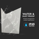 5W(568Lm) LED-väggarmatur, V-TAC, IP65, grå, varmvitt ljus 3000K