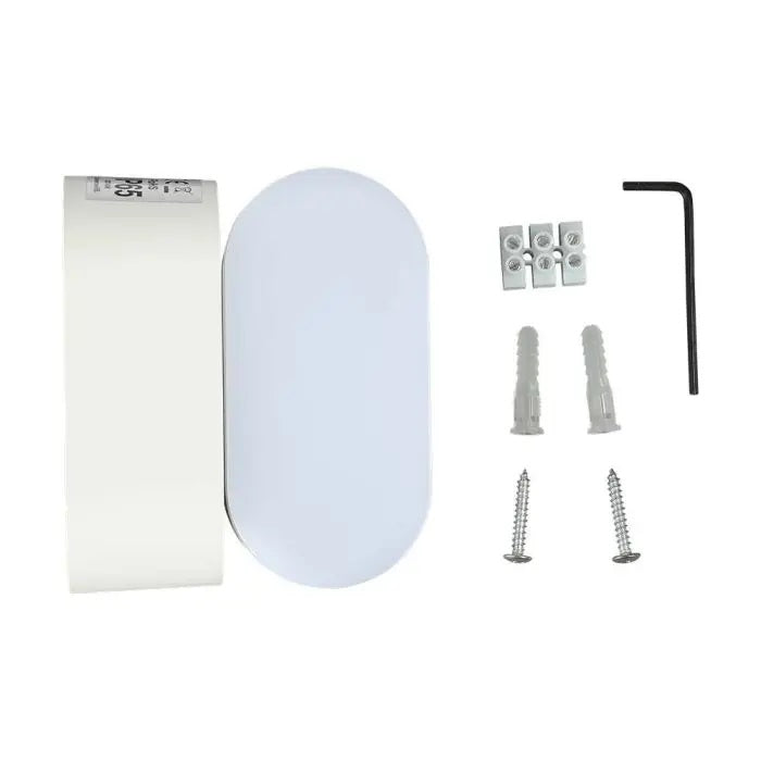 5W(800Lm) LED fasādes gaismeklis, V-TAC, IP65, balts, silti balta gaisma 3000K