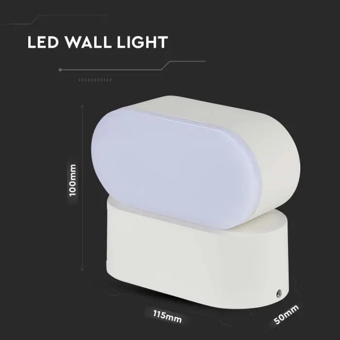 5W(800Lm) LED-fassaadivalgusti, V-TAC, IP65, valge, soe valge valgus 3000K