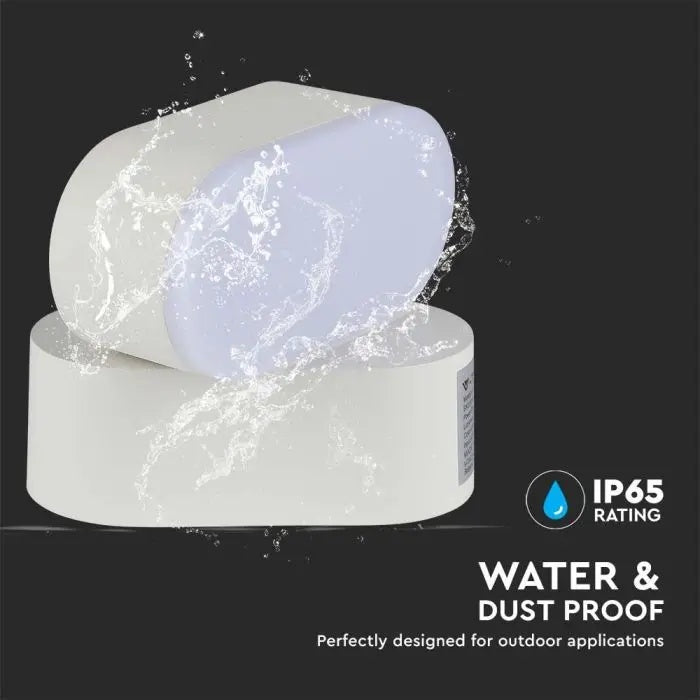 5W(800Lm) LED fasādes gaismeklis, V-TAC, IP65, balts, silti balta gaisma 3000K