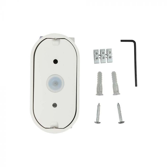 5W(800Lm) LED fasādes gaismeklis, V-TAC, IP65, balts, neitrāli balta gaisma 4000K
