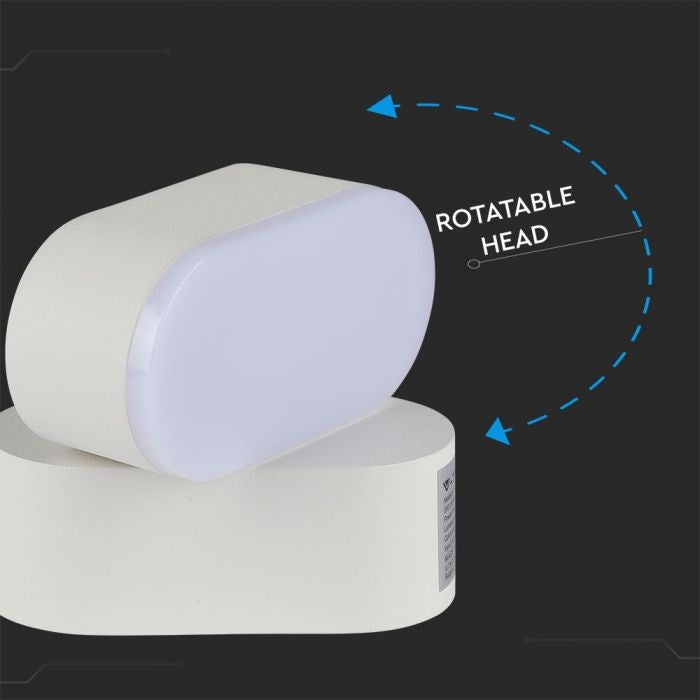 5W(800Lm) LED fasādes gaismeklis, V-TAC, IP65, balts, neitrāli balta gaisma 4000K