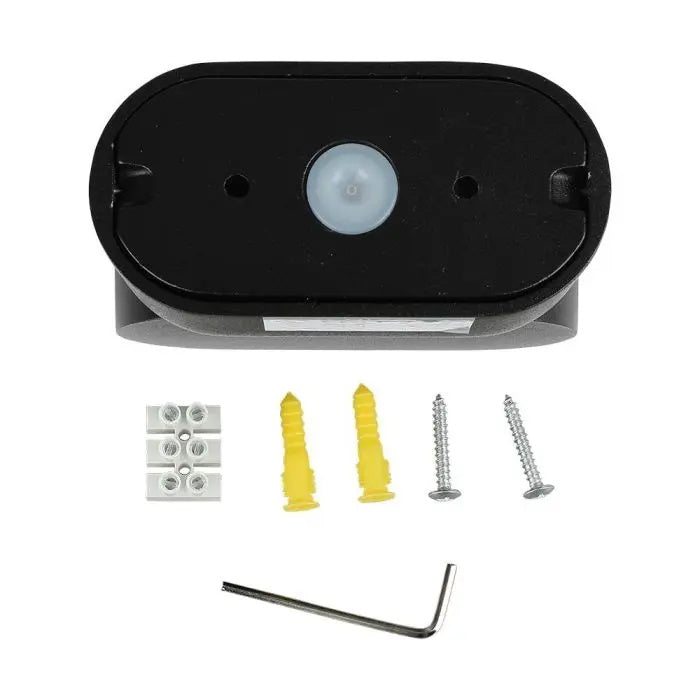 5W(800Lm) LED-fasadarmatur, V-TAC, IP65, svart, varmvitt ljus 3000K