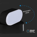 Фасадный светодиодный светильник 5W(800Lm), V-TAC, IP65, черный, нейтральный белый 4000K