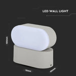 5W(800Lm) LED fasadarmatur, V-TAC, IP65, grå, neutralvit 4000K