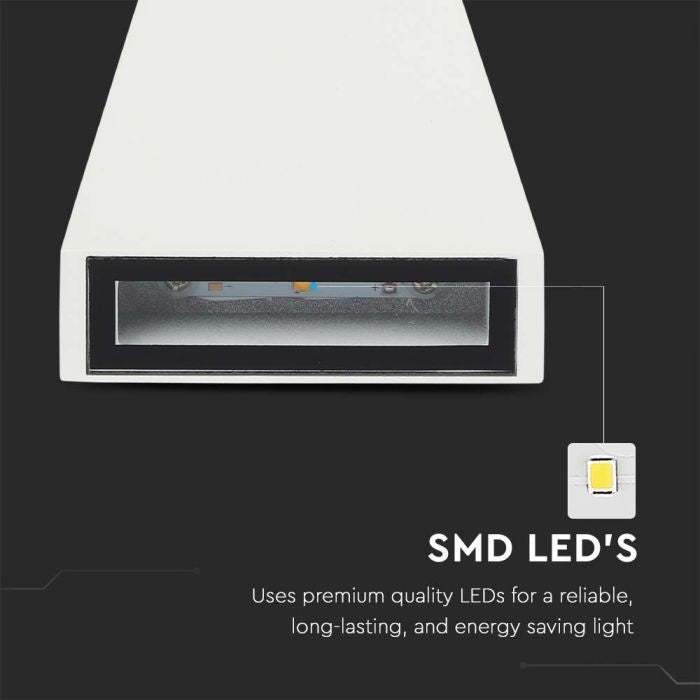 4W(450Lm) LED-fasadarmatur, V-TAC, IP65, vit, varmvitt ljus 3000K