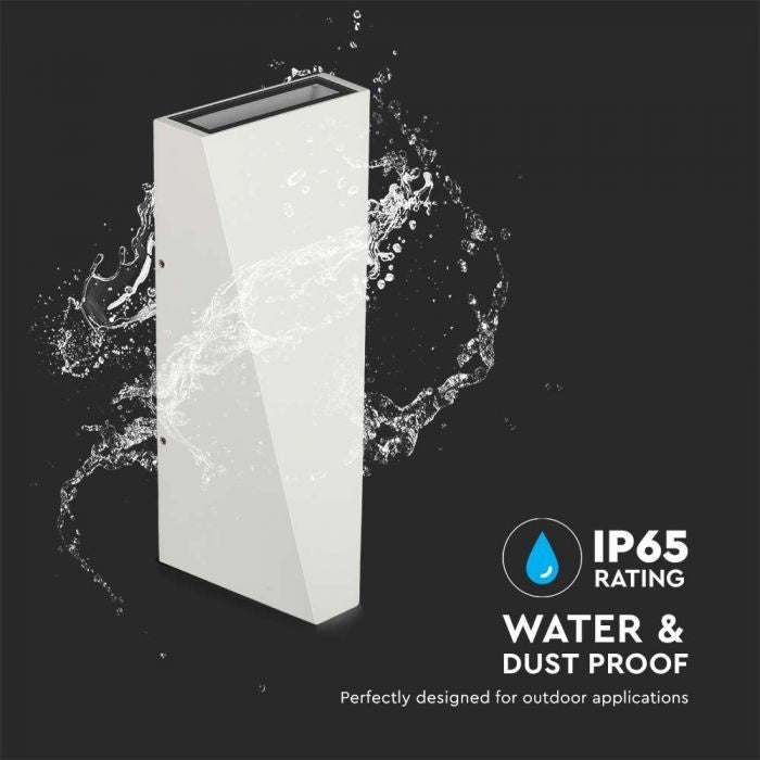 4W(450Lm) LED-fasadarmatur, V-TAC, IP65, vit, varmvitt ljus 3000K