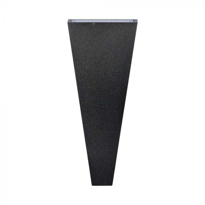 4W(450Lm) LED sienas gaismeklis, V-TAC, IP65, melns, silti balta gaisma 3000K