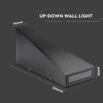6W(660Lm) LED Fasādes gaismeklis, divu virzienu, IP65, V-TAC, neitrāli balta gaisma 4000K