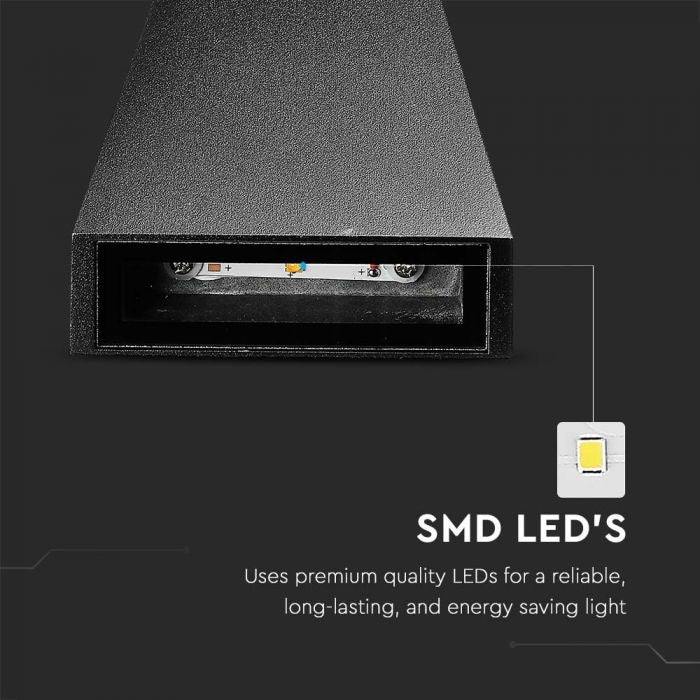 4W(450Lm) LED wall light, V-TAC, IP65, black, warm white light 3000K