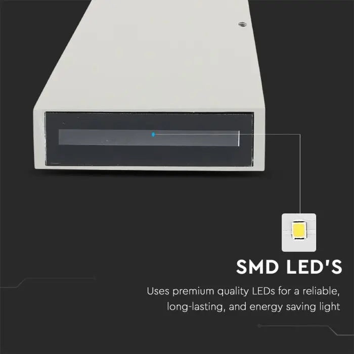 Фасадный светодиодный светильник 4W(450Lm), V-TAC, IP65, серый, теплый белый свет 3000K