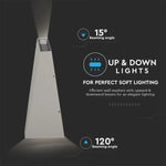 4W(450Lm) LED Facade luminaire, V-TAC, IP65, grey, warm white light 3000K