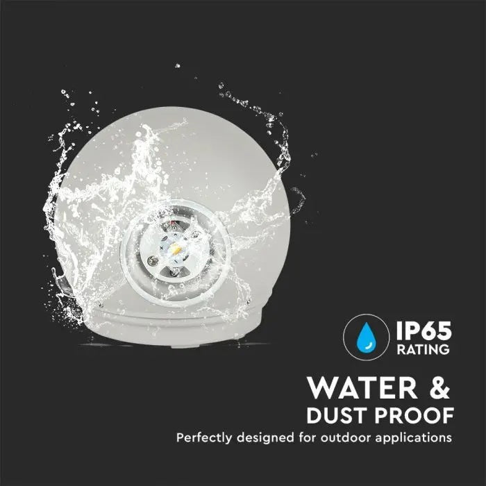 4W(450Lm) LED Fasādes gaismeklis, V-TAC, IP65, pelēks, neitrāli balta gaisma 4000K