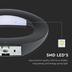 9W(1070Lm) LED Fasādes gaismeklis, IP20, melns, silti balta gaisma 3000K