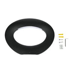 9W(1070Lm) LED Fasādes gaismeklis, IP20, melns, silti balta gaisma 3000K