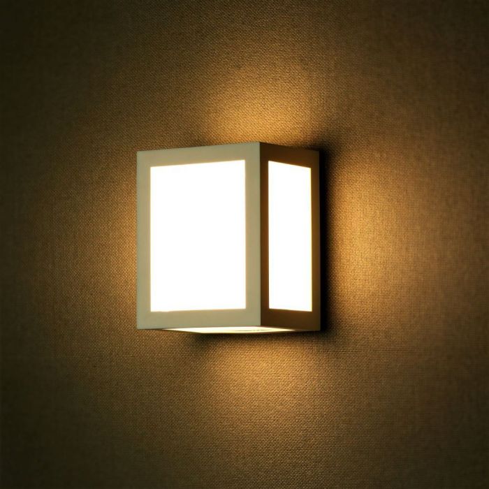 12W(1250Lm) LED fasādes gaismeklis, V-TAC, IP65, balts, silti balta gaisma 3000K